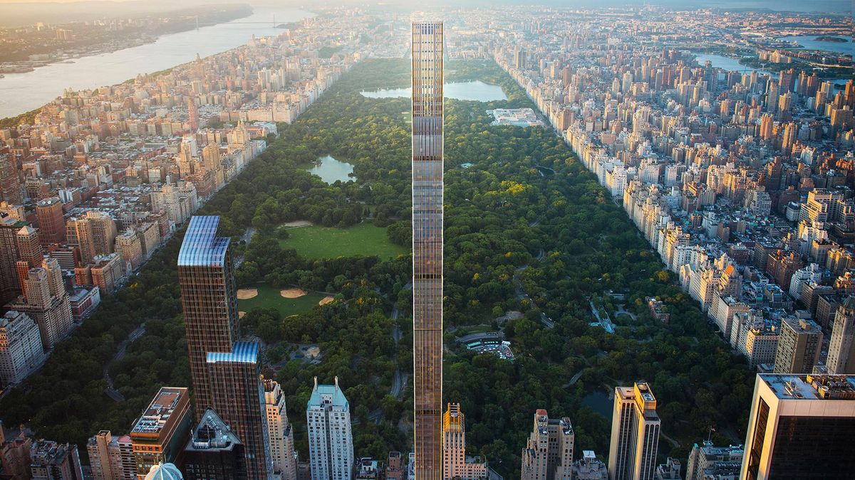 Nejštíhlejší mrakodrap světa je hotov. Nejdražší byt v něm stojí 1,5 miliardy